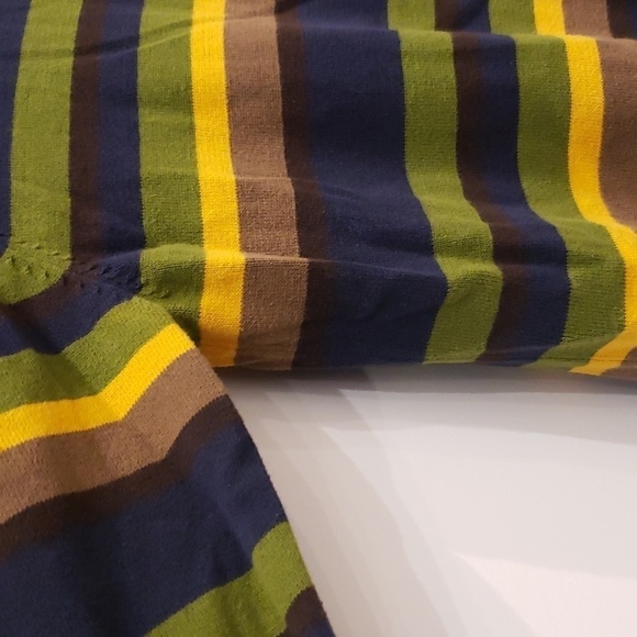 Tommy Hilfiger Men's Horizontal Stripped V-Neck Pullover Sweater XXL Green - Picture 4 of 12